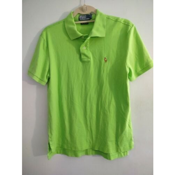 Polo Ralph Lauren Medium Pima Cotton Soft Touch Golf Shirt Green $85 Retail - Picture 1 of 5